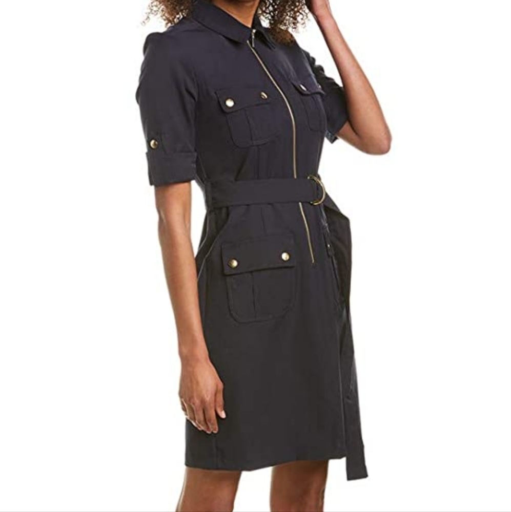 Sharagano Linen Light Blue dress